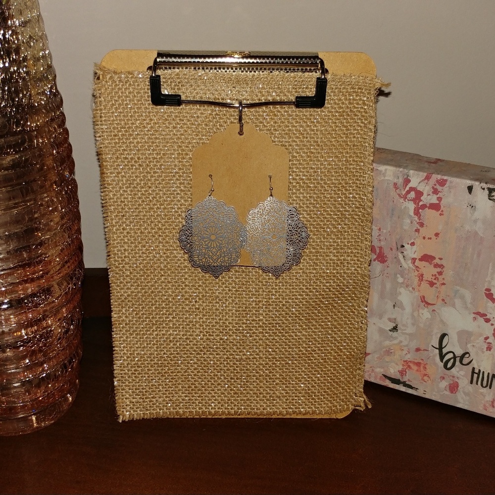 Matte Silver Filigree Earrings